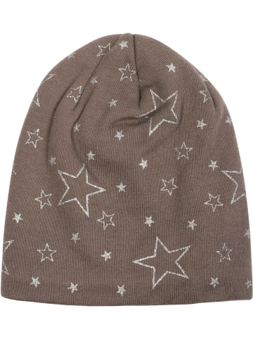 styleBREAKER Feinstrick Beanie Mütze in Taupe