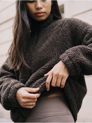 Only Play Fleece Sweatshirt in Chocolate Torte 1