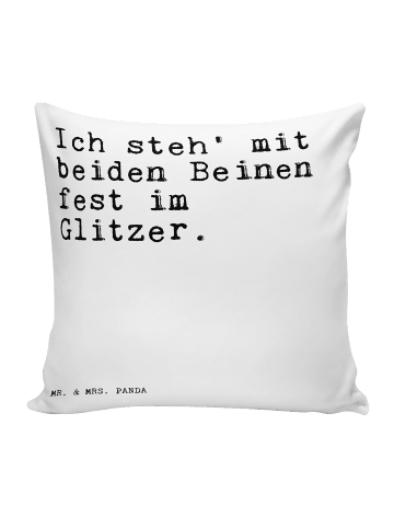 Mr. & Mrs. Panda kuschelkissen 40x40 Ich steh' mit beiden... mit... in Weiß