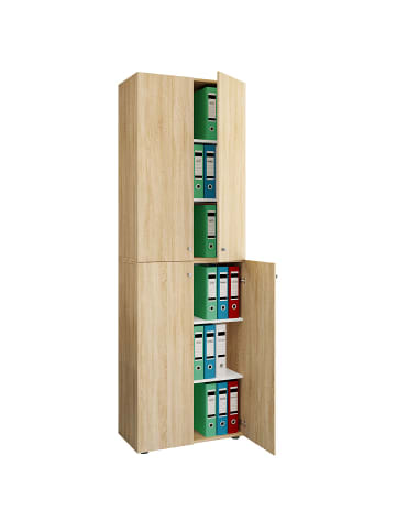 ebuy24 Büroschrank Lona2XLDT Eiche Eiche 70 x 39 cm