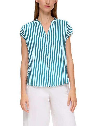 s.Oliver BLACK LABEL Halbarmbluse in petrol