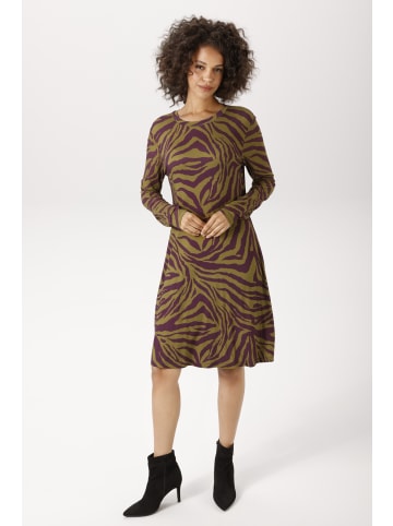 Aniston CASUAL A-Linien-Kleid in moosgrün-lila