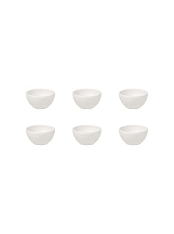 Villeroy & Boch 6er Set Dipschälchen Manufacture Rock Ø 7,7 cm weiß in weiß
