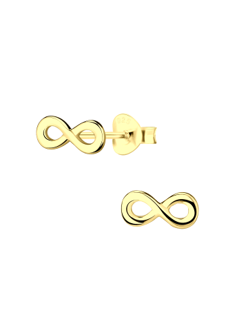 Alexander York Ohrstecker INFINITY 925 Sterling Silber in Gold, 2-tlg.