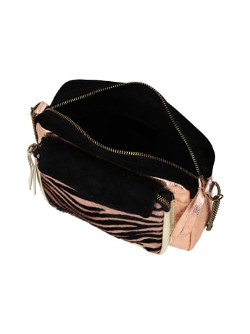 FELIPA Handtasche in Schwarz Gold Rosa Zebra