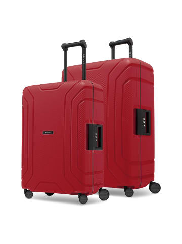 Redolz Essentials 15 4-Rollen Kofferset M+L mit Dreipunktverschluss classic red