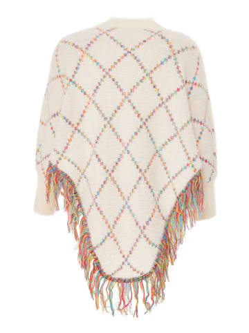 ebeeza Poncho in Wollweiss