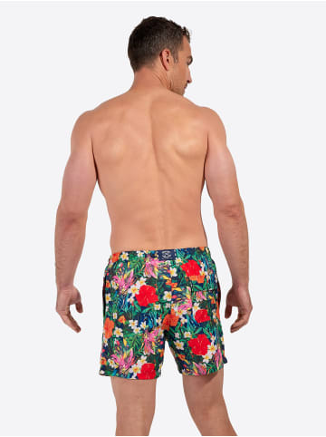 HOM Boxer-Badehose Beach Boxer Peacock in multico print
