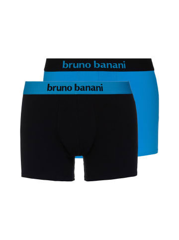 Bruno Banani Boxershort 2er Pack in Blau/Schwarz