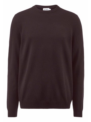 Hessnatur Strick Pullover in schwarzbeere