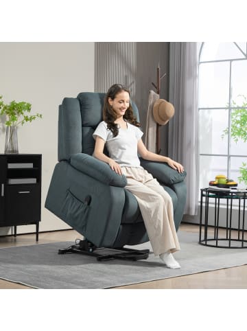 HOMCOM Fernsehsessel mit Aufstehhilfe-92B x 94T x 105H cm-Grau