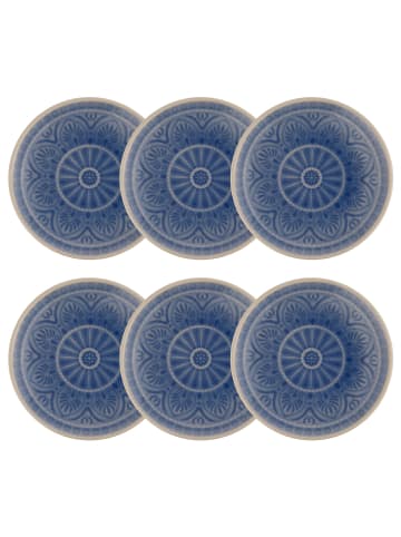 Butlers Teller SUMATRA 6er-Set in Blau