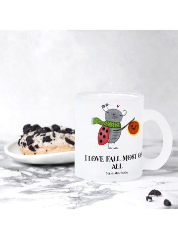 Mr. & Mrs. Panda Glas Smörle Laterne mit Spruch in Transparent