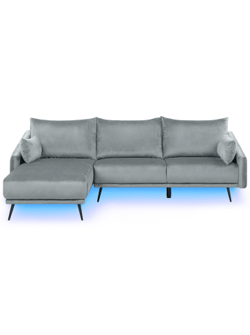 Beliani 3-Sitzer Sofa VARDE in Grau/Schwarz - (W) 245 x (H) 83 x (L) 162 cm