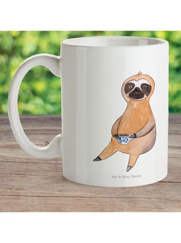 Mr. & Mrs. Panda Kaffeetasse Faultier Kaffee ohne Spruch in Weiß