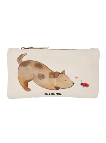 Mr. & Mrs. Panda Schminktasche Hund Marienkäfer ohne Spruch in Weiß