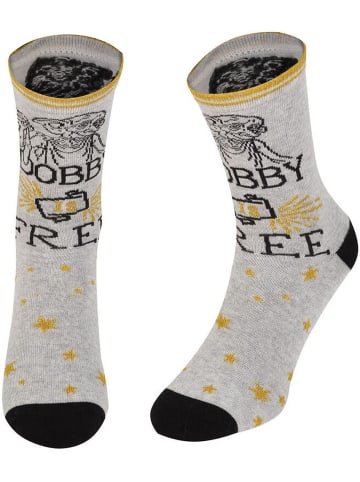 Harry Potter Socke "Dobby Is Free Socks" in Grau