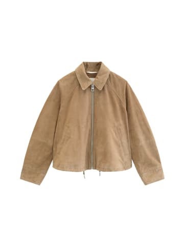 Marc O'Polo Lederjacke relaxed in Earthy Taupe