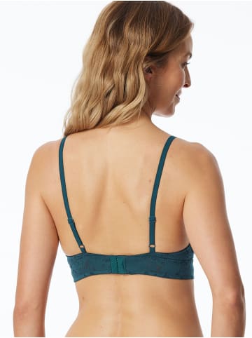 Schiesser Bügelloser BH Modern Lace mit herausnehmbaren Pads in Petrol