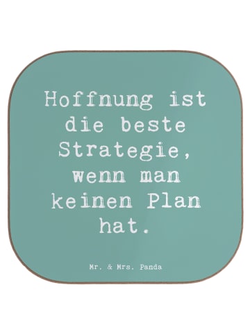 Mr. & Mrs. Panda Untersetzer Spruch Hoffnung Strategie mit Spruch in Meeresbrise
