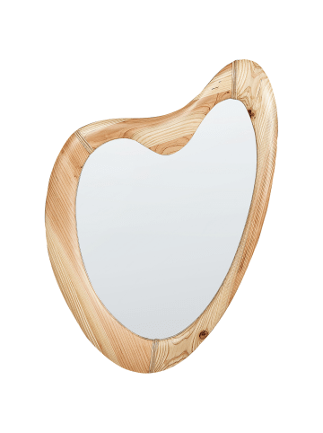 Beliani Wandspiegel NEURE in Braun - (W) 90 x (H) 77 x (L) 2 cm