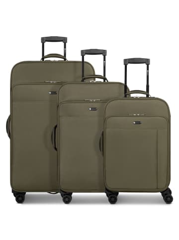 Check.In Sevilla 2.0 4 Rollen Kofferset 3-teilig in olive