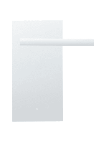 Beliani Badezimmerspiegel MAUX in Silber - (W) 83 x (H) 100 x (L) 5 cm