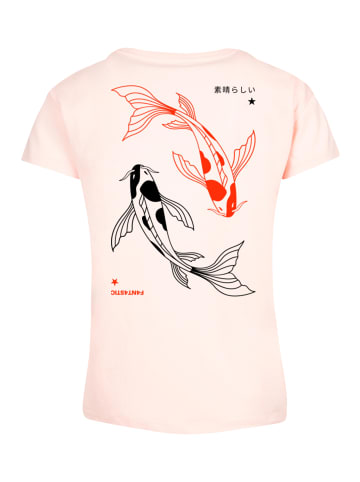F4NT4STIC Ladies Box T-Shirt Koi Karpfen Japan in pink
