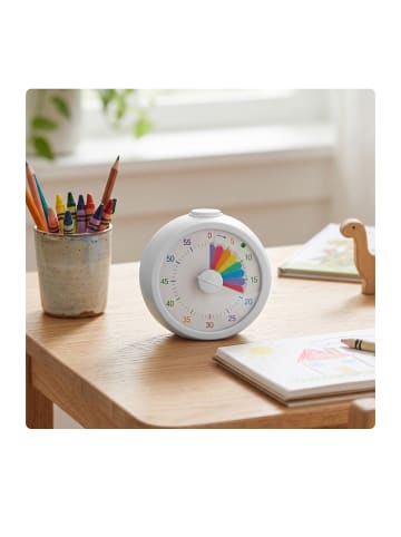 relaxdays Visueller Timer "Regenbogen" in Weiß