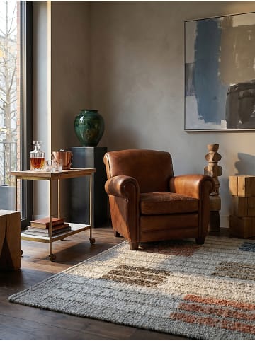KADIMA DESIGN Flachgewebe-Teppich Handgetuftet ALDER Geometrisch 58% Wolle Wohnzimmer in Multi