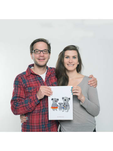 Mr. & Mrs. Panda Print Koala Familie ohne Spruch in Weiß