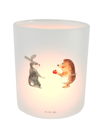 Mr. & Mrs. Panda Windlicht Hase Igel ohne Spruch in Transparent