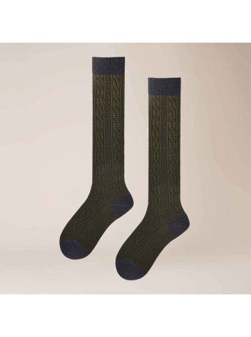 Kunert Kniestrümpfe Heritage Socks Fashion in Olive