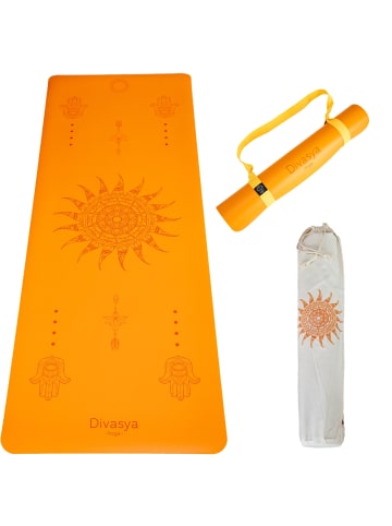 Divasya Yogamatte Professional Grip in Orange - 185 x 68 x 0,45cm