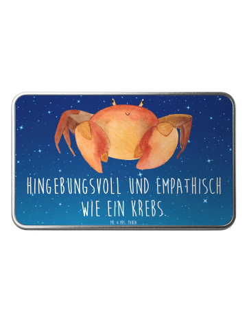 Mr. & Mrs. Panda Metalldose Sternzeichen Krebs mit Spruch in Sternenhimmel Blau