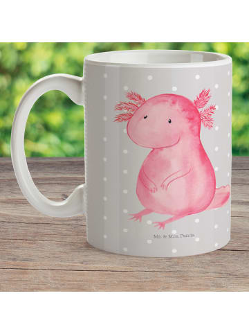 Mr. & Mrs. Panda Kaffeepott Axolotl Niedlich ohne Spruch in Grau Pastell