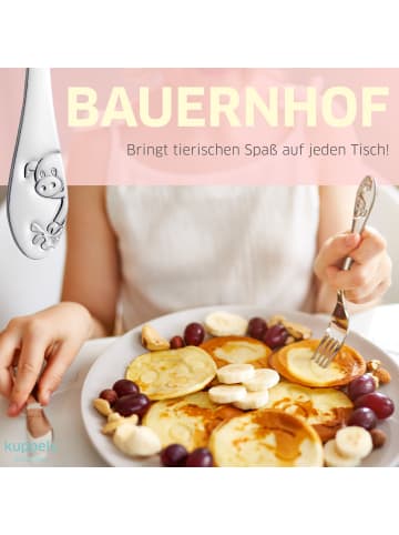 Kuppels 4-tlg. Kinderbesteck Set BAUERNHOFFREUNDE in edelstahl