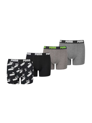 Puma Boxershort 4er Pack in Grau/Schwarz