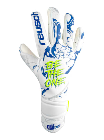 Reusch Torwarthandschuhe Pure Contact Gold X in 1089 white / deep blue