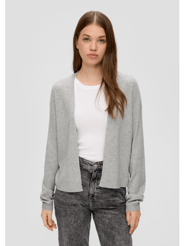 QS Strickjacke langarm in Grau