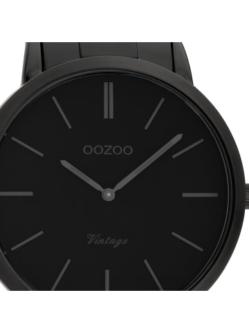 Oozoo Analog-Armbanduhr Oozoo Vintage Series schwarz groß (ca. 42mm)