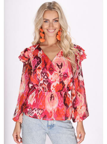 IZIA Damen Bluse in Pink Mehrfarbig