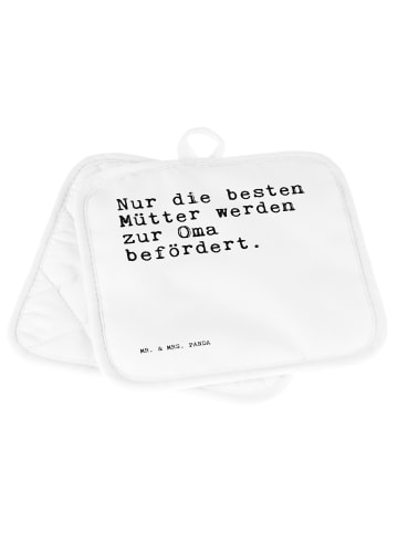 Mr. & Mrs. Panda Topflappen Nur die besten Mütter... mit Spruch in Weiß