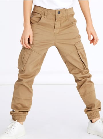 name it Cargo Hose für Jungen Jogger Chino Freizeithose NKMRYAN in Hellbraun