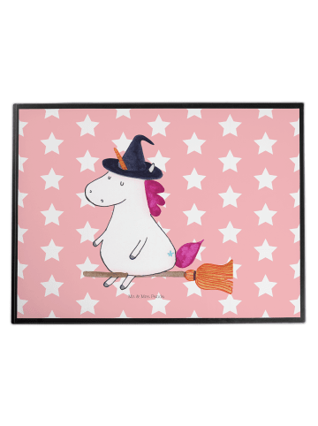Mr. & Mrs. Panda Schreibunterlage Einhorn Hexe ohne Spruch in Rot Pastell
