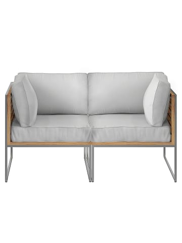 home24 Loungesofa TEAKLINE 2-teilig in Hellgrau