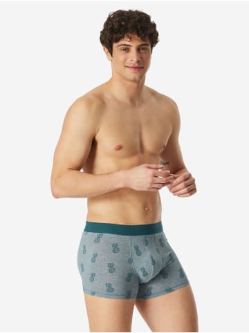 Schiesser Trunk 955 in schwarz, türkis