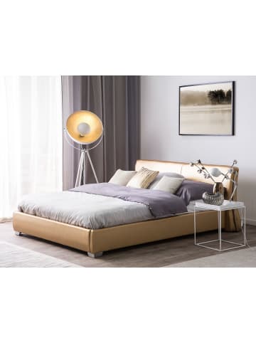 Beliani Doppelbett PARIS in Gold/Silber - (W) 175 x (H) 83 x (L) 228 cm