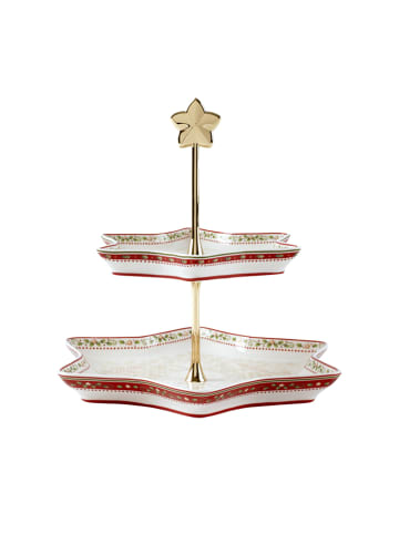 Villeroy & Boch Etagere Ilex Winter Bakery Delight in rot|beige