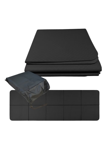 relaxdays Yogamatte in Schwarz - (B)61 x (H)0,6 x (T)183 cm